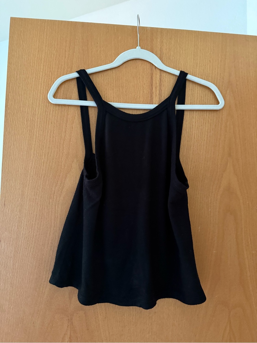 Free People Intimately Black Ribbed Tank Top